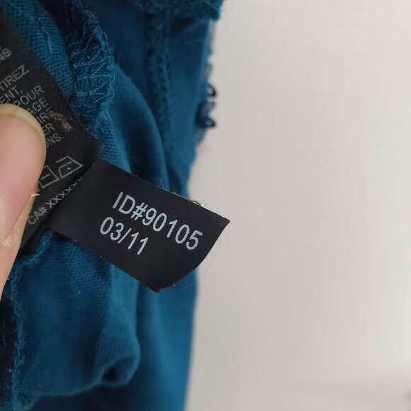 Express Dreamweight Cotton Women's Teal Sequin Front Modal Racerback Tank Top M - Picture 5 of 6